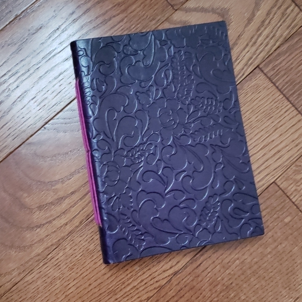 Journal OR AGENDA Leather Purple Cover.